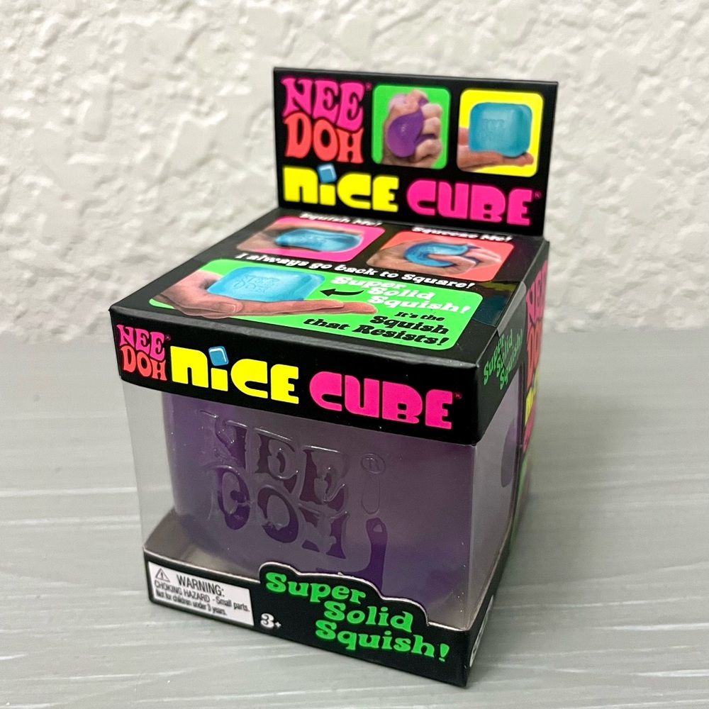 NeeDoh Nice Cube Super Solid Squish - Purple NWT Brand New